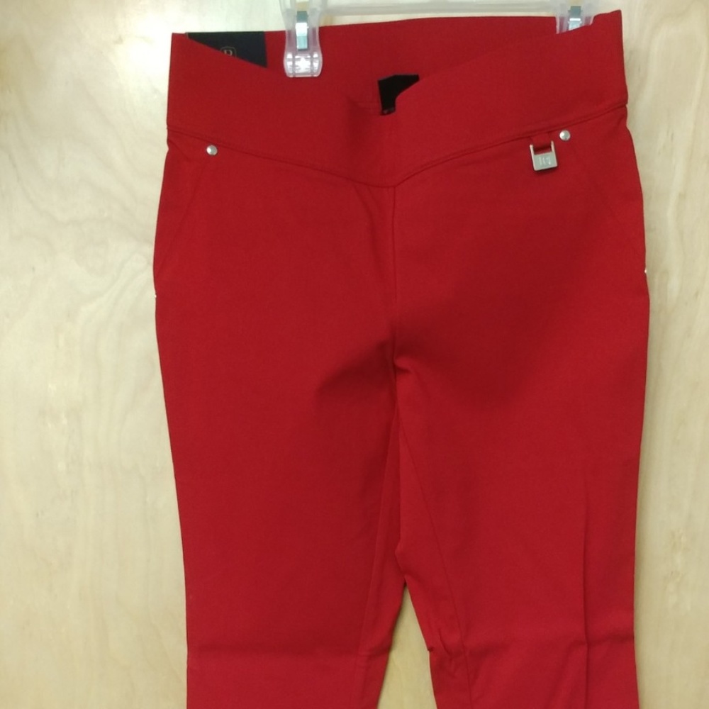 Rafaella Women's Slim Leg Pants - Red